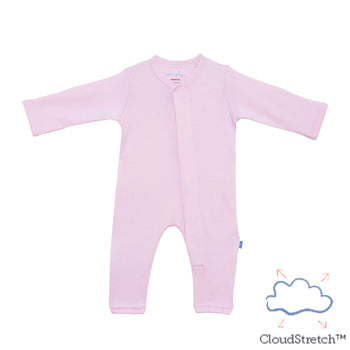 soft petal pink CloudStretch™ magnetic coverall