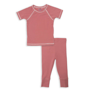 pink buff CloudStretch™ magnetic toddler pajama set
