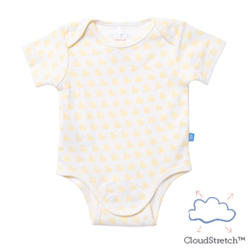 many ducks yellow CloudStretch™ magnetic bodysuit