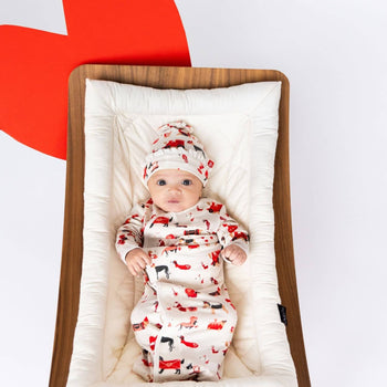 i chews you modal magnetic cozy sleeper gown + hat set