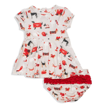 i chews you modal magnetic little baby dress + diaper cover set