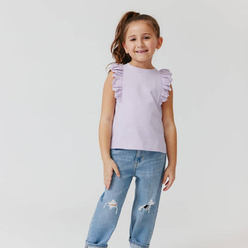 lavender cotton magnetic play all day top